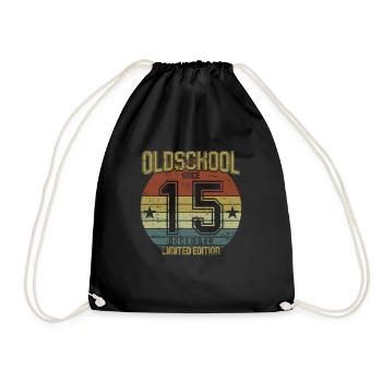 Décembre 2015 - Anniversaire en décembre Oldschool - Sac de sport léger - noir - Devant