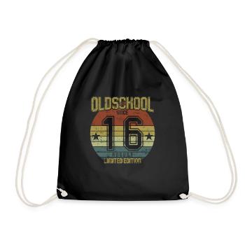 Août 2016 - Anniversaire en août Oldschool - Sac de sport léger - noir - Devant