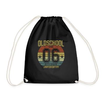 December 2006 - Birthday in December Oldschool - Drawstring Bag - black - Front