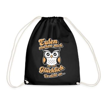 Noctambule, Hibou, Hibou, Oiseau - Sac de sport léger - noir - Devant