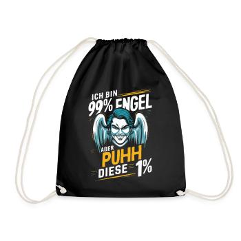 Funny Funny Funny Saying Funny Clothing - Drawstring Bag - black - Front