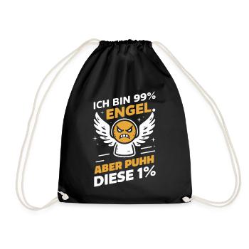 Funny Funny Funny Saying Funny Clothing - Drawstring Bag - black - Front