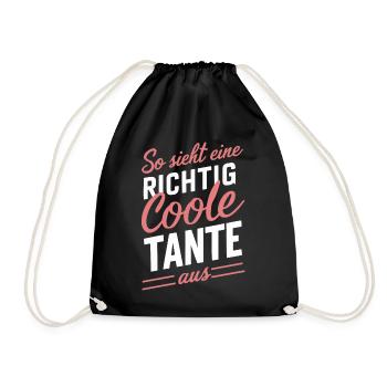 Aunt Aunts Family Godmother - Drawstring Bag - black - Front
