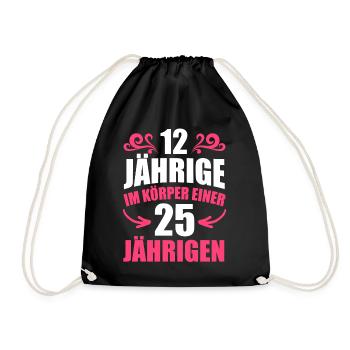 Birthday Gift 25 Years Birthday Boy - Drawstring Bag - black - Front