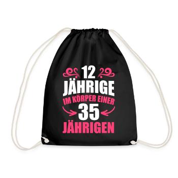 Birthday gift 35 years birthday boy - Drawstring Bag - black - Front