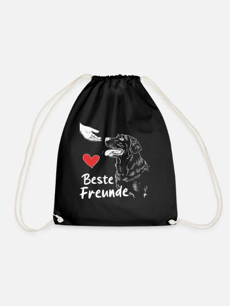 Labrador Hund Hunde - Turnbeutel - Schwarz