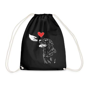 Labrador Dog Dogs - Drawstring Bag - black - Front