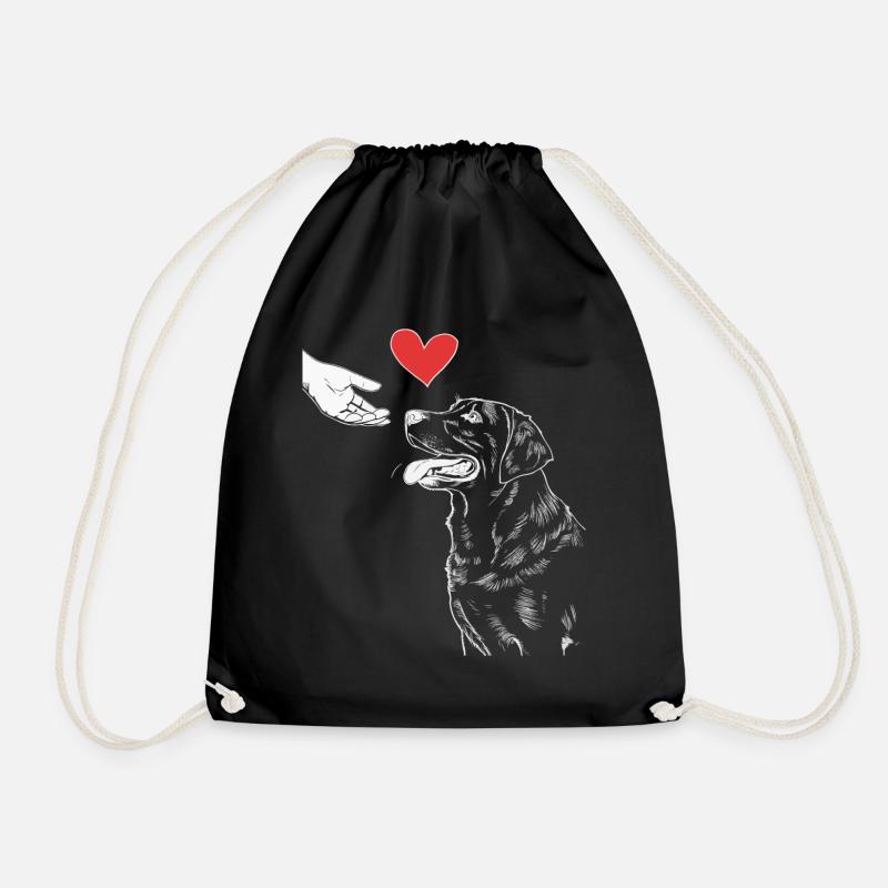 Labrador Hund Hunde - Turnbeutel - Schwarz