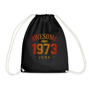 Juin 1973 - Anniversaire en juin Génial - Sac de sport léger - noir - Devant