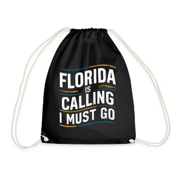 Florida USA Amerika Saat - Turnbeutel - Schwarz - Vorne