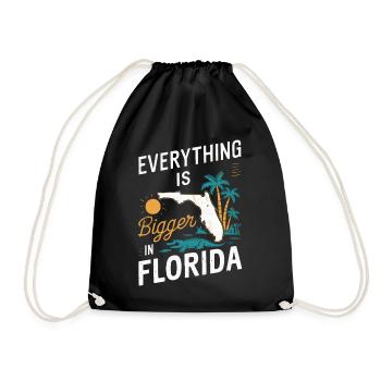Florida USA Amerika Saat - Turnbeutel - Schwarz - Vorne