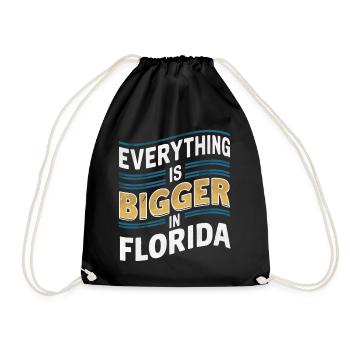 Florida USA Amerika Saat - Turnbeutel - Schwarz - Vorne