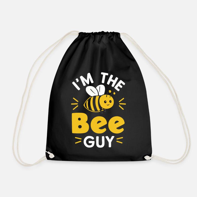 honey bee, beekeeper, bee, bee - Drawstring Bag - black