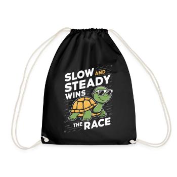 Turtle Sea Turtle Turtle Animal - Drawstring Bag - black - Front