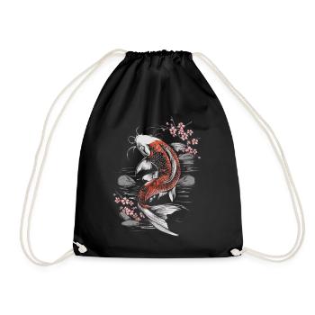 Koi Fish Carp Japan China Fish - Drawstring Bag - black - Front
