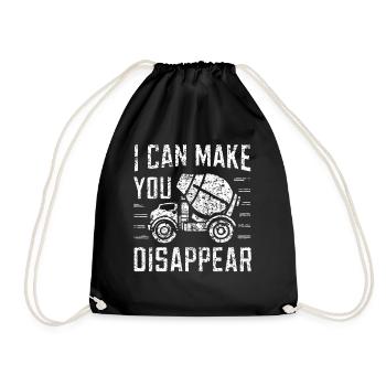 Concrete Polisher Concrete Paver Construction Worker Concrete Zeme - Drawstring Bag - black - Front