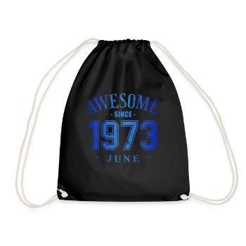 Juin 1973 - Anniversaire en juin Génial - Sac de sport léger - noir - Devant