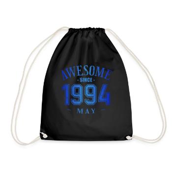 May 1994 - Geburtstag im Mai Awesome - Turnbeutel - Schwarz - Vorne