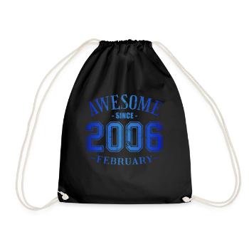 Février 2006 - Anniversaire en février Génial - Sac de sport léger - noir - Devant