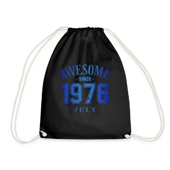 July 1976 - Geburtstag im Juli Awesome - Turnbeutel - Schwarz - Vorne