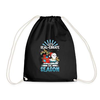Scelle-ci - Timbre de Noël - Sac de sport léger - noir - Devant