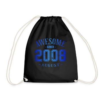 Août 2008 - Anniversaire en août Génial - Sac de sport léger - noir - Devant