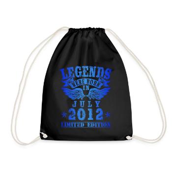 Legends were born in July 2012 Birthday - Drawstring Bag - black - Front