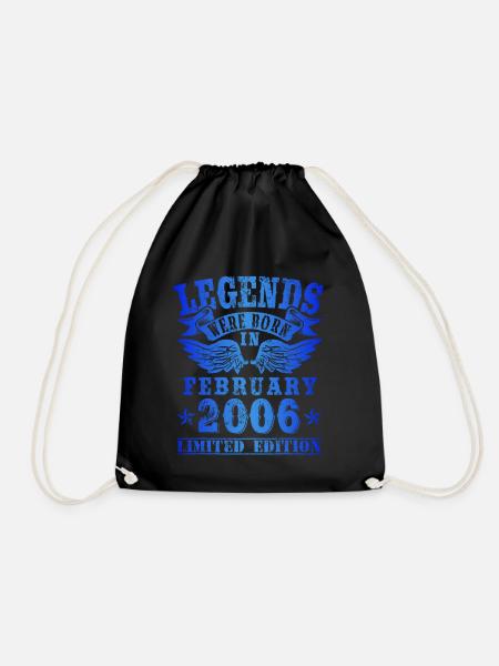 Les légendes sont nées le jour de l'anniversaire de février 2006 - Sac de sport léger - noir