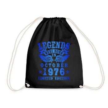 Les légendes sont nées en octobre 1976 Anniversaire - Sac de sport léger - noir - Devant