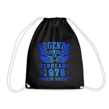 Les légendes sont nées en février 1978 Anniversaire - Sac de sport léger - noir - Devant