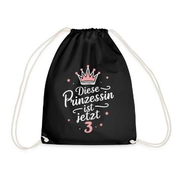 Birthday Gift 3 Years Children's Birthday - Drawstring Bag - black - Front