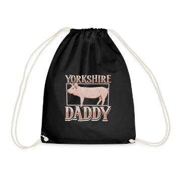 Papa cochon du Yorkshire - Sac de sport léger - noir - Devant