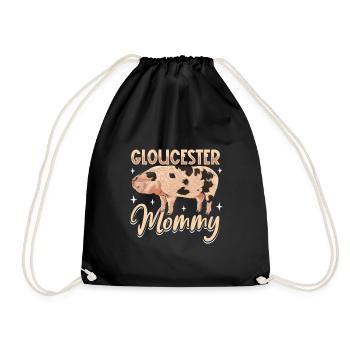 Maman cochonne Gloucestershire Old Spot - Sac de sport léger - noir - Devant