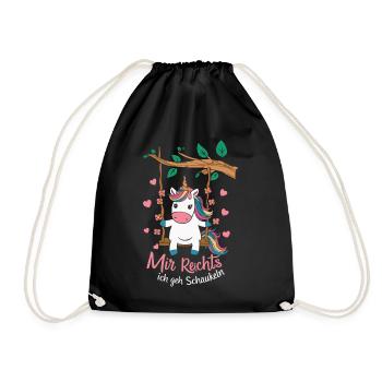 Unicorn Unicorns Mythical Creatures Mystical - Drawstring Bag - black - Front