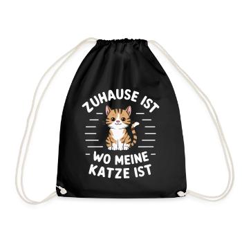 Cat Kitten Male Animal Cats - Drawstring Bag - black - Front