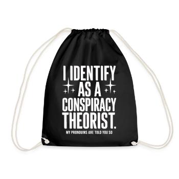 Conspiracy theorist Conspiracy theory - Drawstring Bag - black - Front