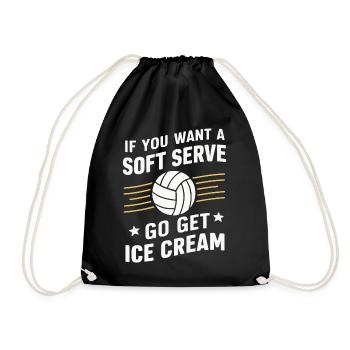 Volleyball Player Beach Volleyball Volleyball Player S - Drawstring Bag - black - Front