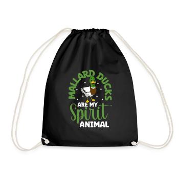 Animal préféré - Canard colvert - Sac de sport léger - noir - Devant
