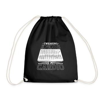 Turning knobs is my sport - sound engineer - Drawstring Bag - black - Front