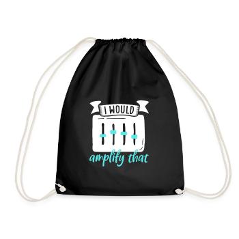 I would amplify this - sound engineer - Drawstring Bag - black - Front
