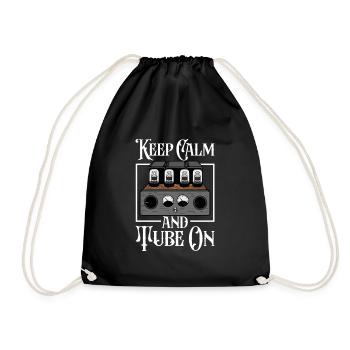 Keep Calm and Tube On - Tube valve - Drawstring Bag - black - Front