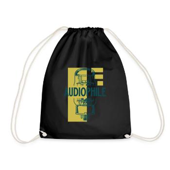 Audiophile - Vacuum Tube - Drawstring Bag - black - Front