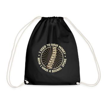 I once had money up to the artificial vortex - Drawstring Bag - black - Front
