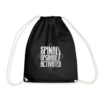 Spine Upgrade Enabled - Back Surgery - Drawstring Bag - black - Front