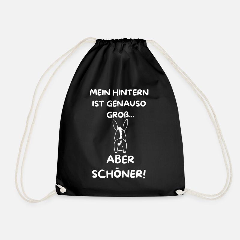 My butt is beautiful - Drawstring Bag - black