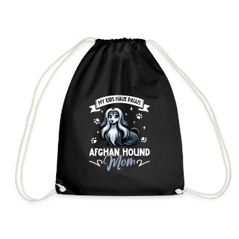 Maman lévrier afghan - Sac de sport léger - noir - Devant