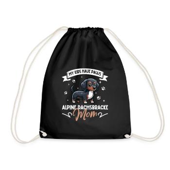 Alpine Dachsbracke Mama - Drawstring Bag - black - Front