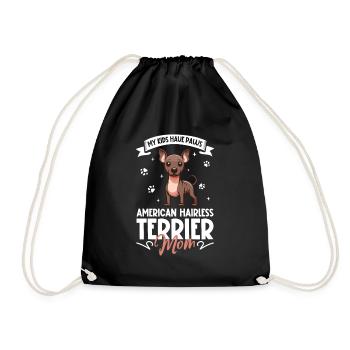Maman terrier sans poils américain - Sac de sport léger - noir - Devant