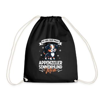 Appenzeller Mountain Dog Mama - Drawstring Bag - black - Front