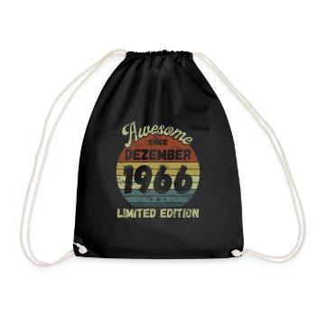 Génial depuis décembre 1966 - Anniversaire - Sac de sport léger - noir - Devant